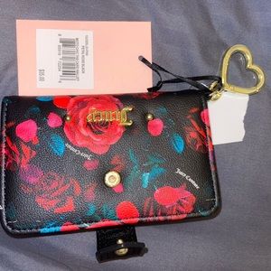 Cute, juicy couture, petal rose, black card, wallet
